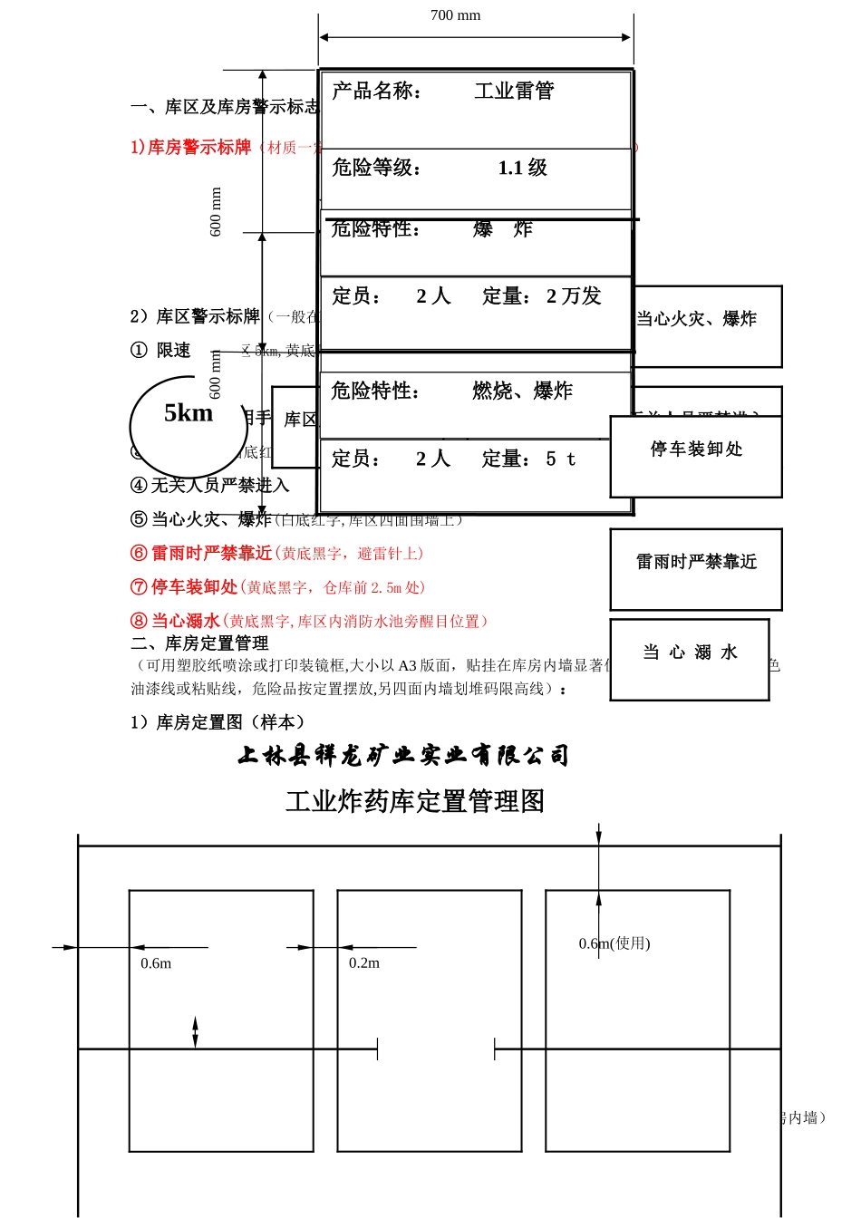 民爆库区、库房警示标牌及定置管理_第1页