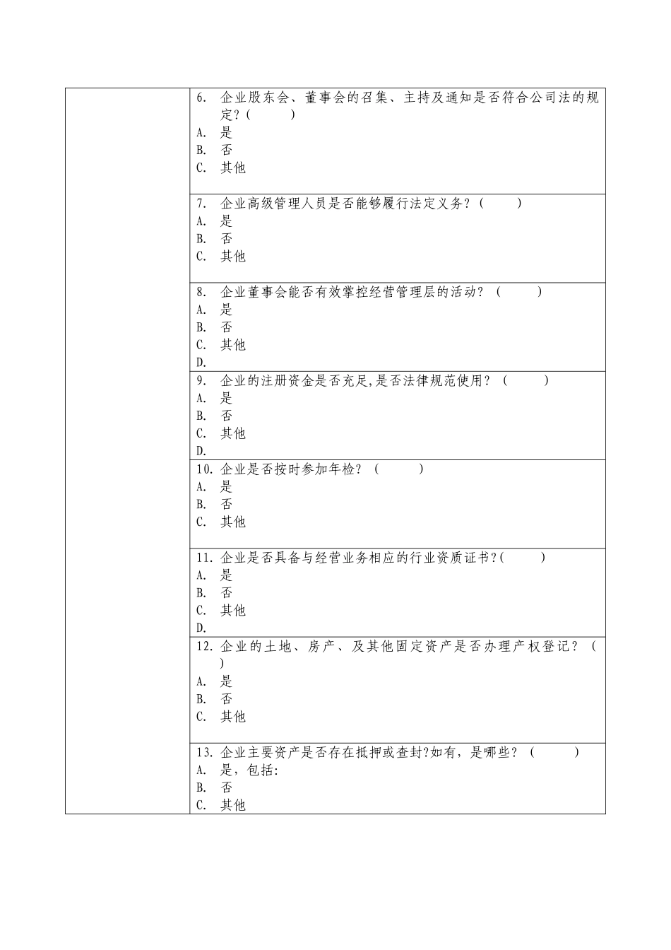民营企业法治体检项目表_第3页