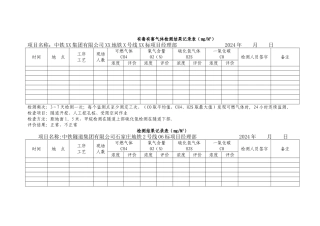 气体检测结果记录表