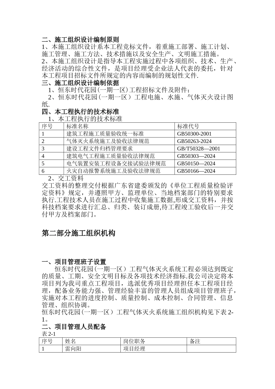 气体灭火系统施工组织方案(气溶胶)_第2页