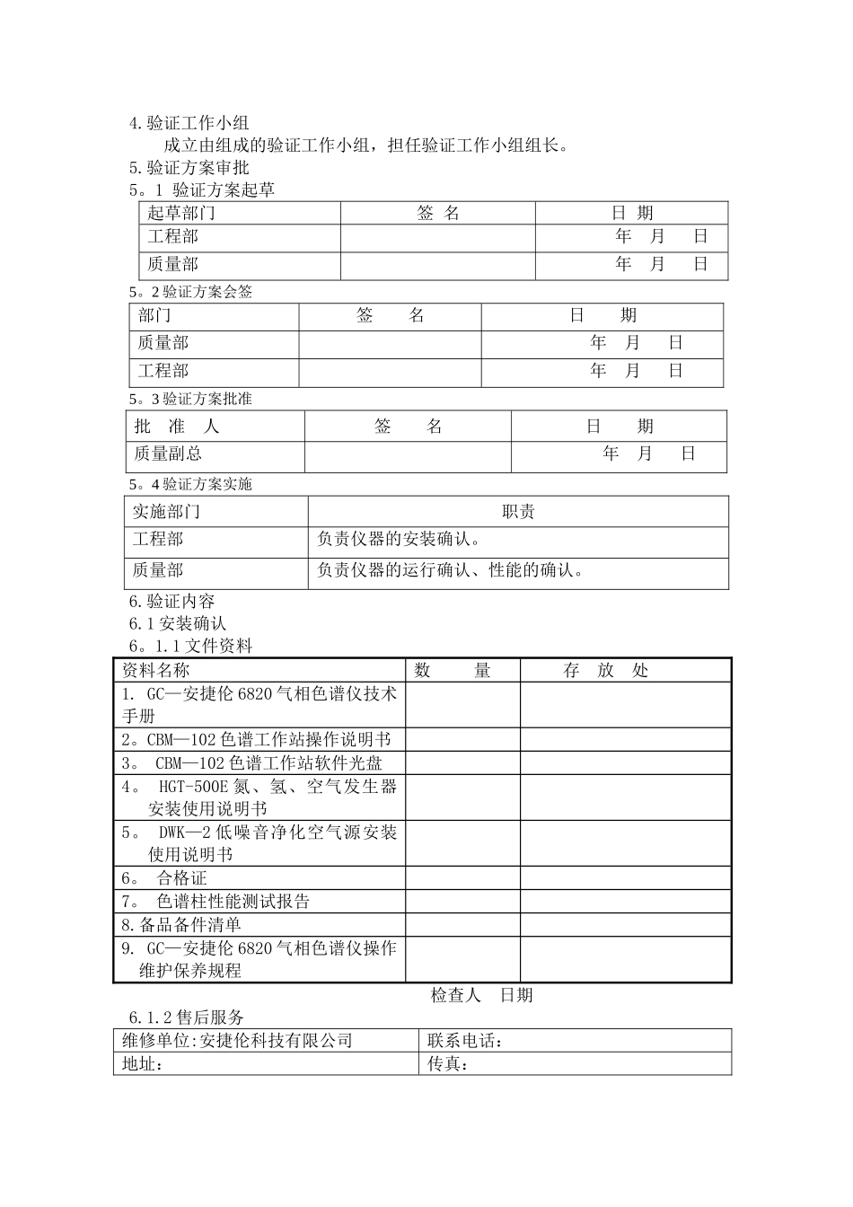 气相色谱仪验证方案及报告_第2页