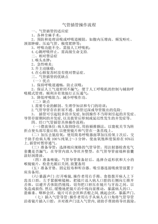 气管插管操作流程