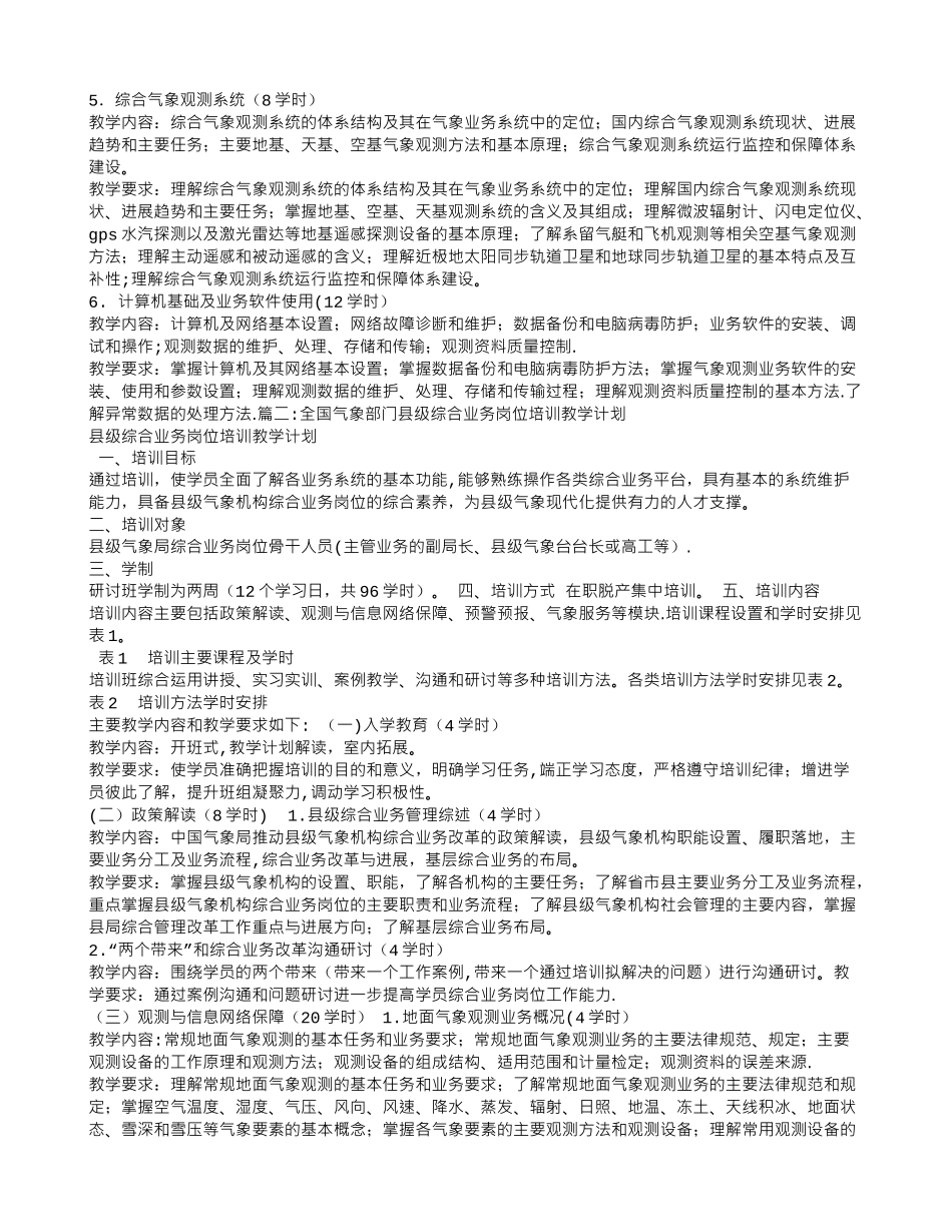 气象培训计划_第3页