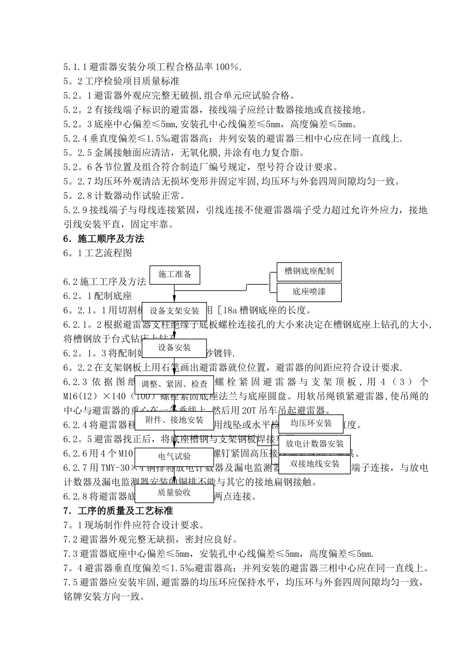 氧化锌避雷器安装作业指导书_第3页