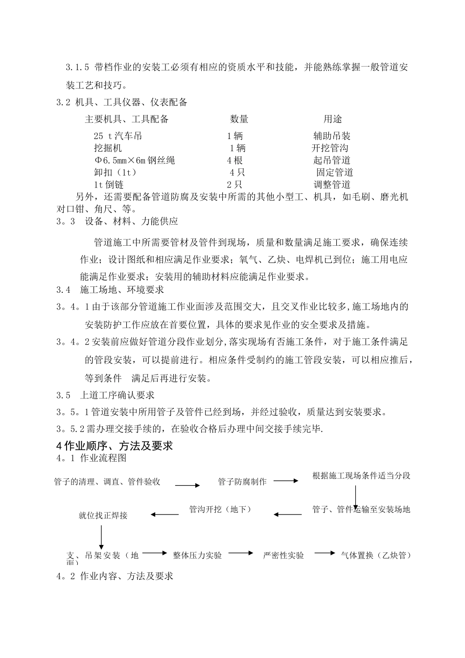 氧气、乙炔管道安装作业指导书2_第2页