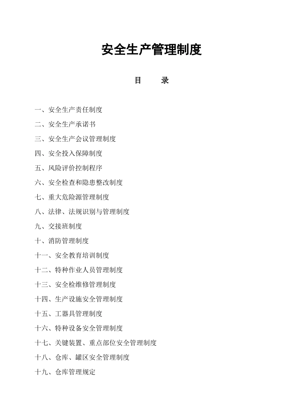 2025年公司安全生产标准化全套规章制度汇编_第2页