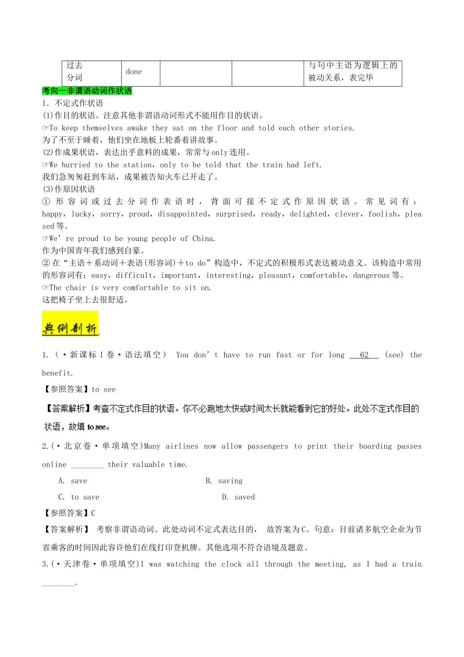 2025年备战高考英语考点一遍过考点15非谓语动词含解析_第2页