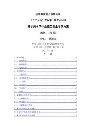 水下作业安全专项方案