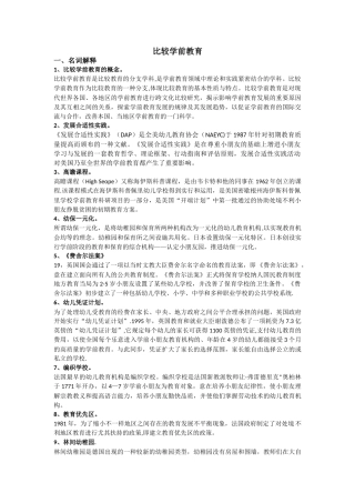 2025年自考本科比较学前教育阶段测评重点