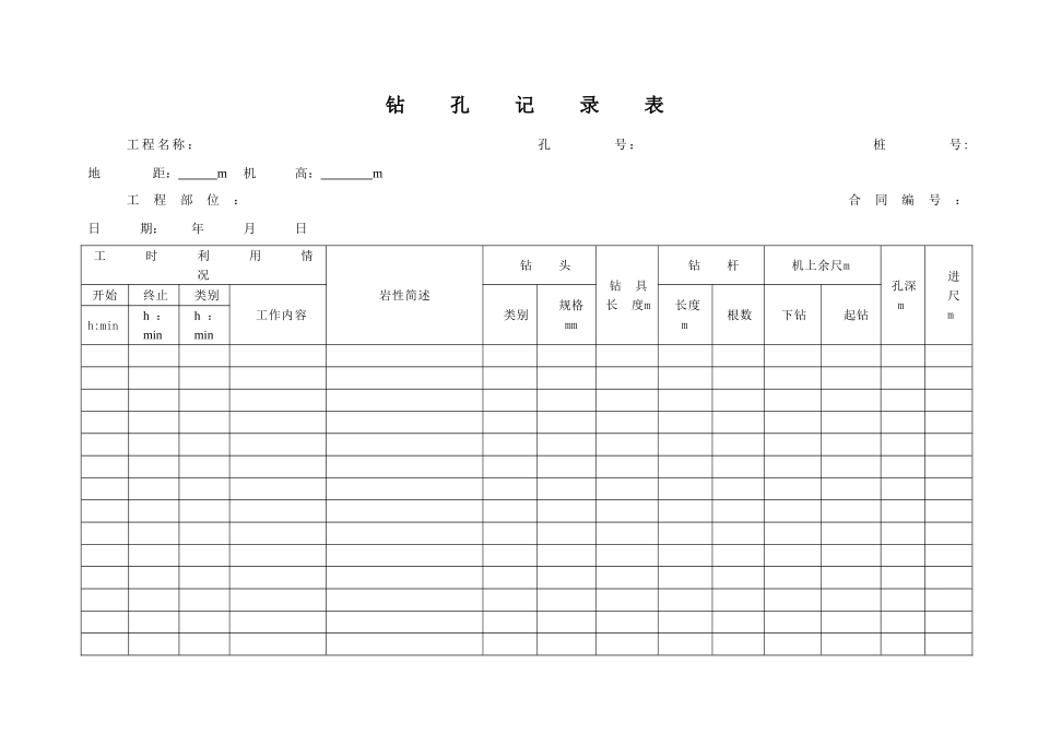 水利工程帷幕灌浆全套表格_第3页