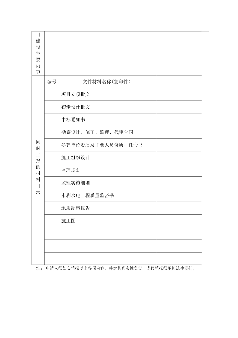 水利工程建设项目开工备案表2_第3页