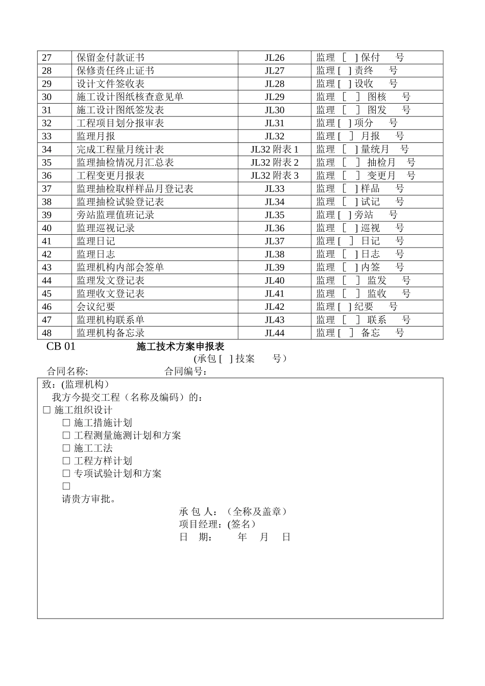 水利工程监理规范监理表格_第3页