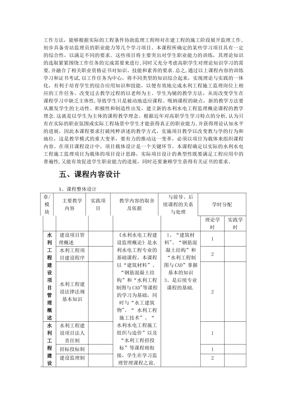 水利工程监理课程标准_第3页