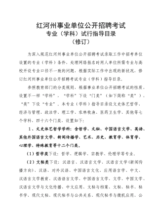 2025年红河州事业单位公开招聘考试