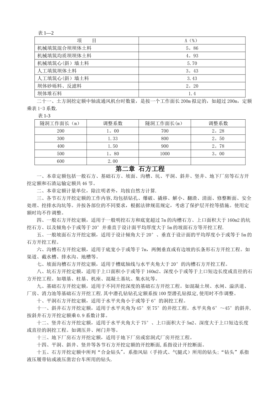 水利建筑工程概算定额定额说明_第2页