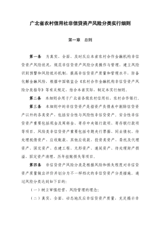 2025年广北省农村信用社非信贷资产风险分类实施细则