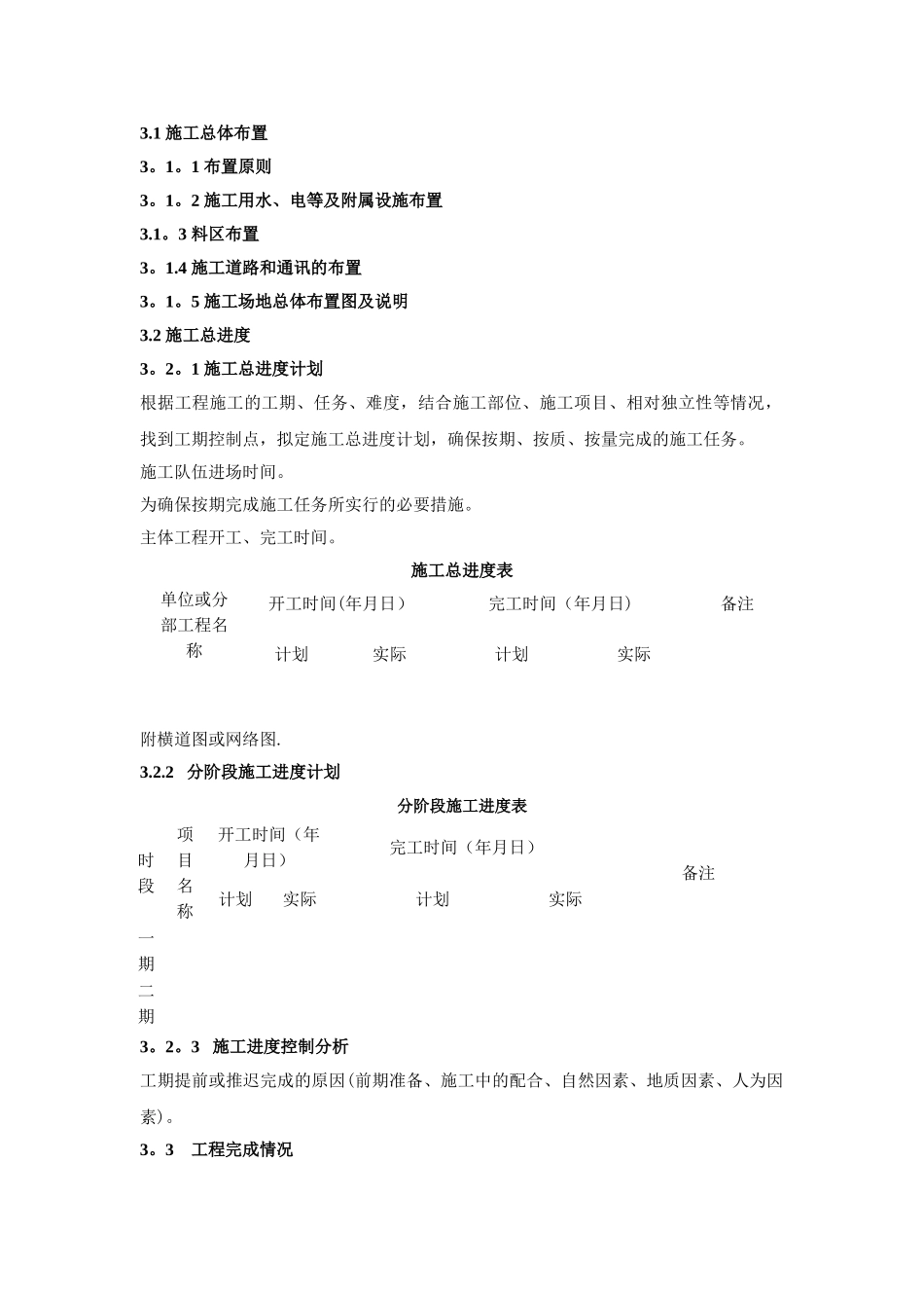 水利水电工程竣工验收《工程施工管理工作报告》编写提纲_第2页