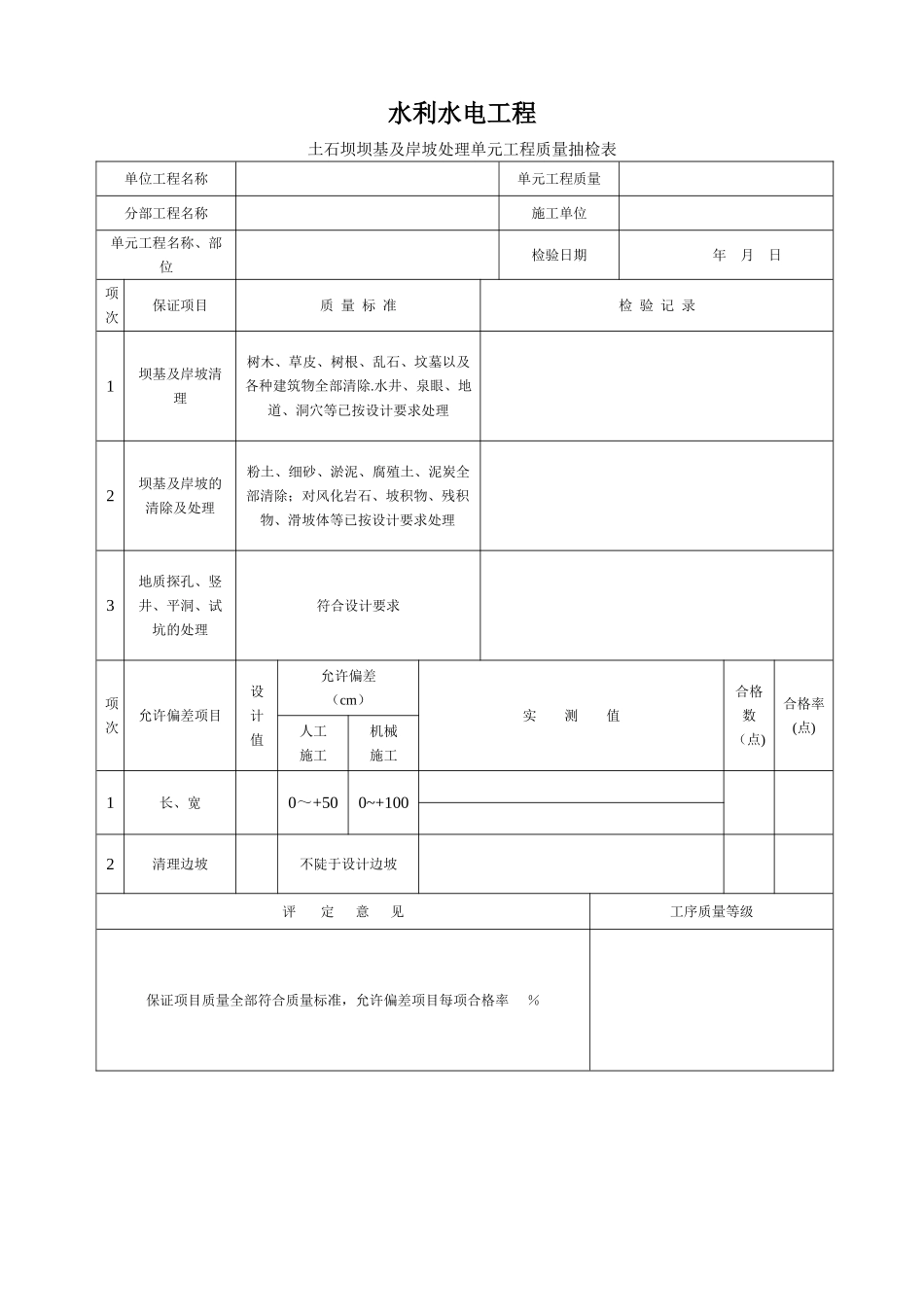 水利水电工程质量抽检表_第1页