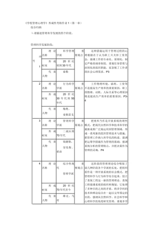 2025年学校管理心理学形成性考核册14全部答案