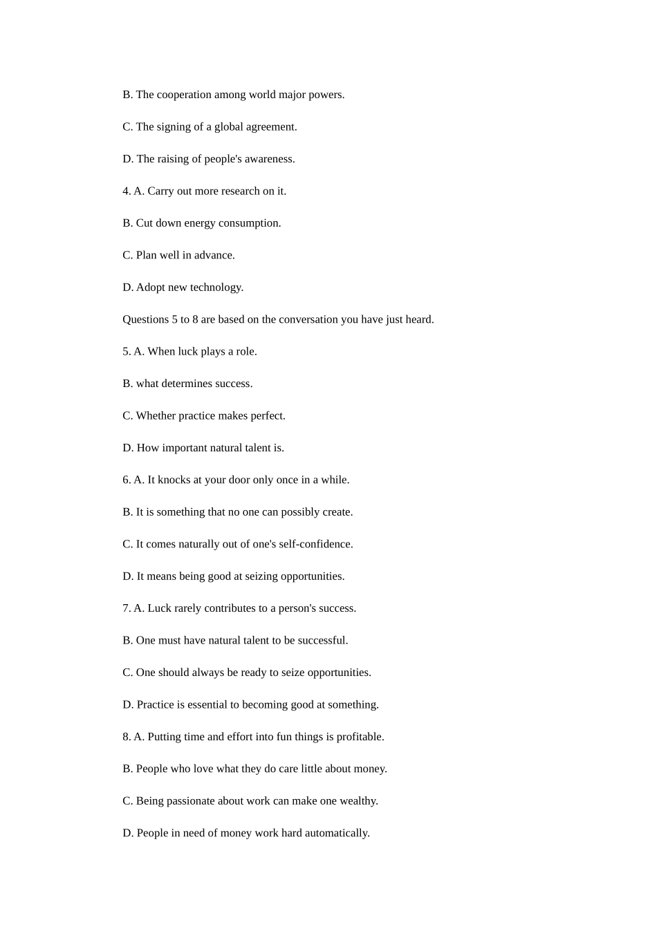 2025年612月英语六级真题含答案_第2页