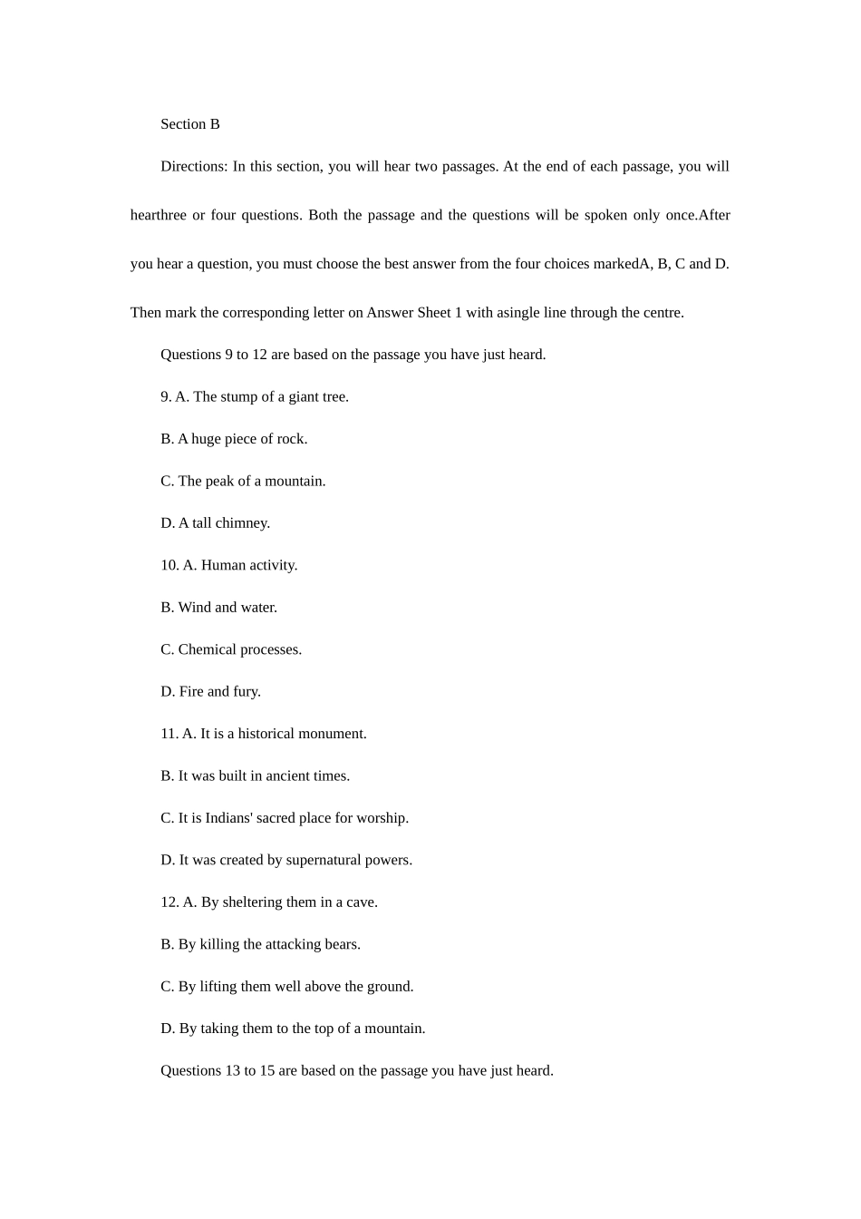 2025年612月英语六级真题含答案_第3页