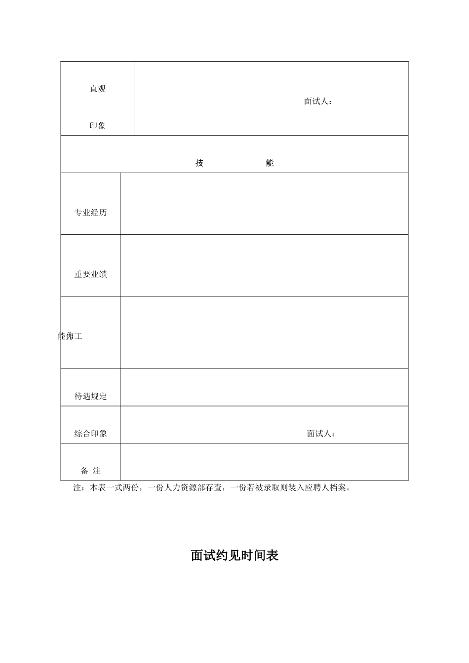 2025年招聘面试全套模板_第3页