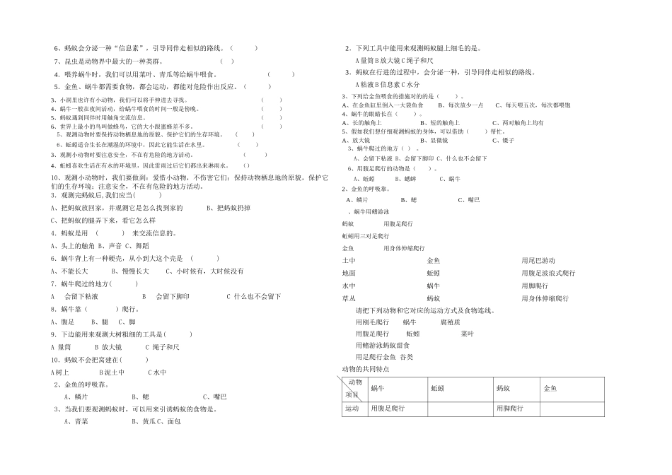 2025年教科科学三年级上册题库_第3页