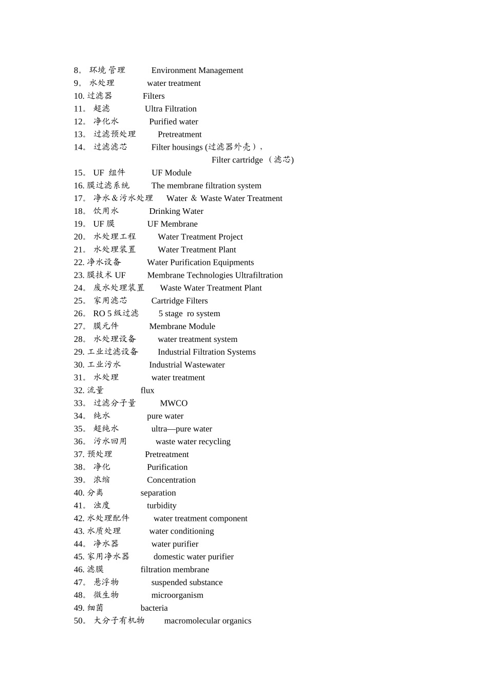 水处理方案常用英文词汇_第3页