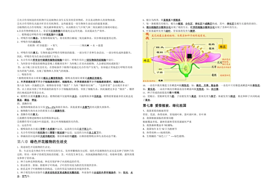 2025年初一生物上册知识点归纳总结自创_第3页