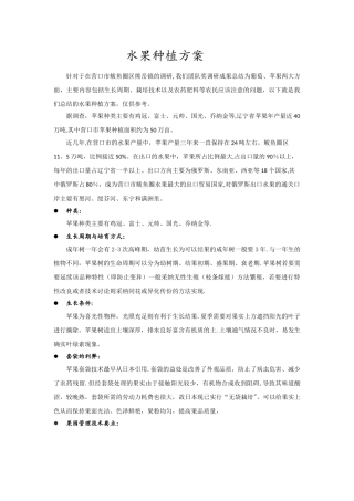 水果种植方案