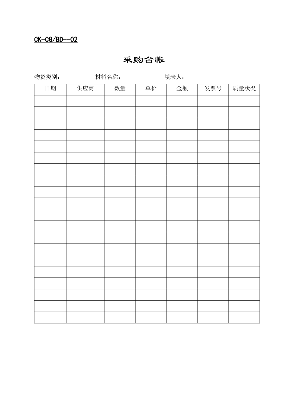 2025年全套财会—采购表格_第2页