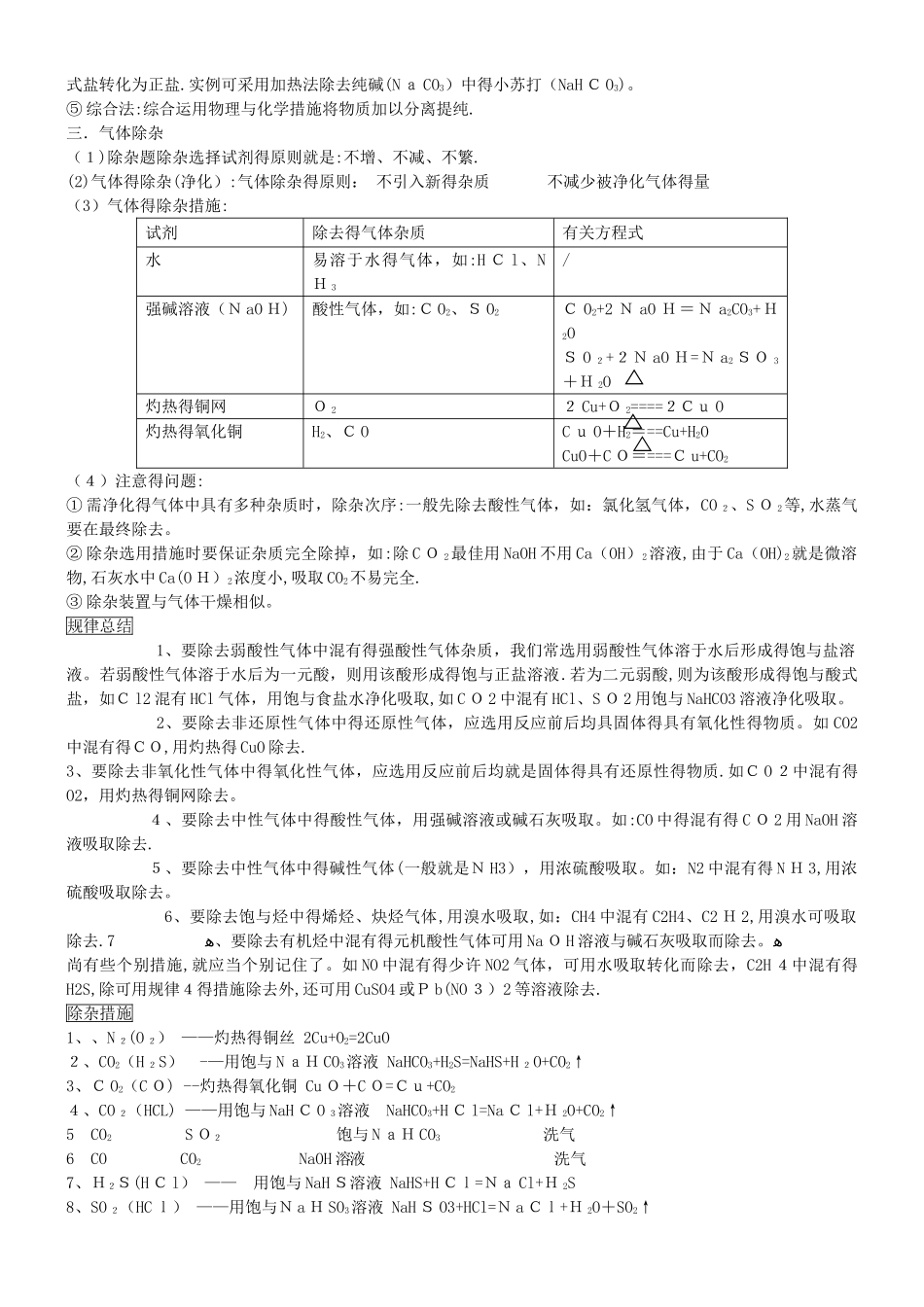 2025年高中化学除杂归纳_第2页