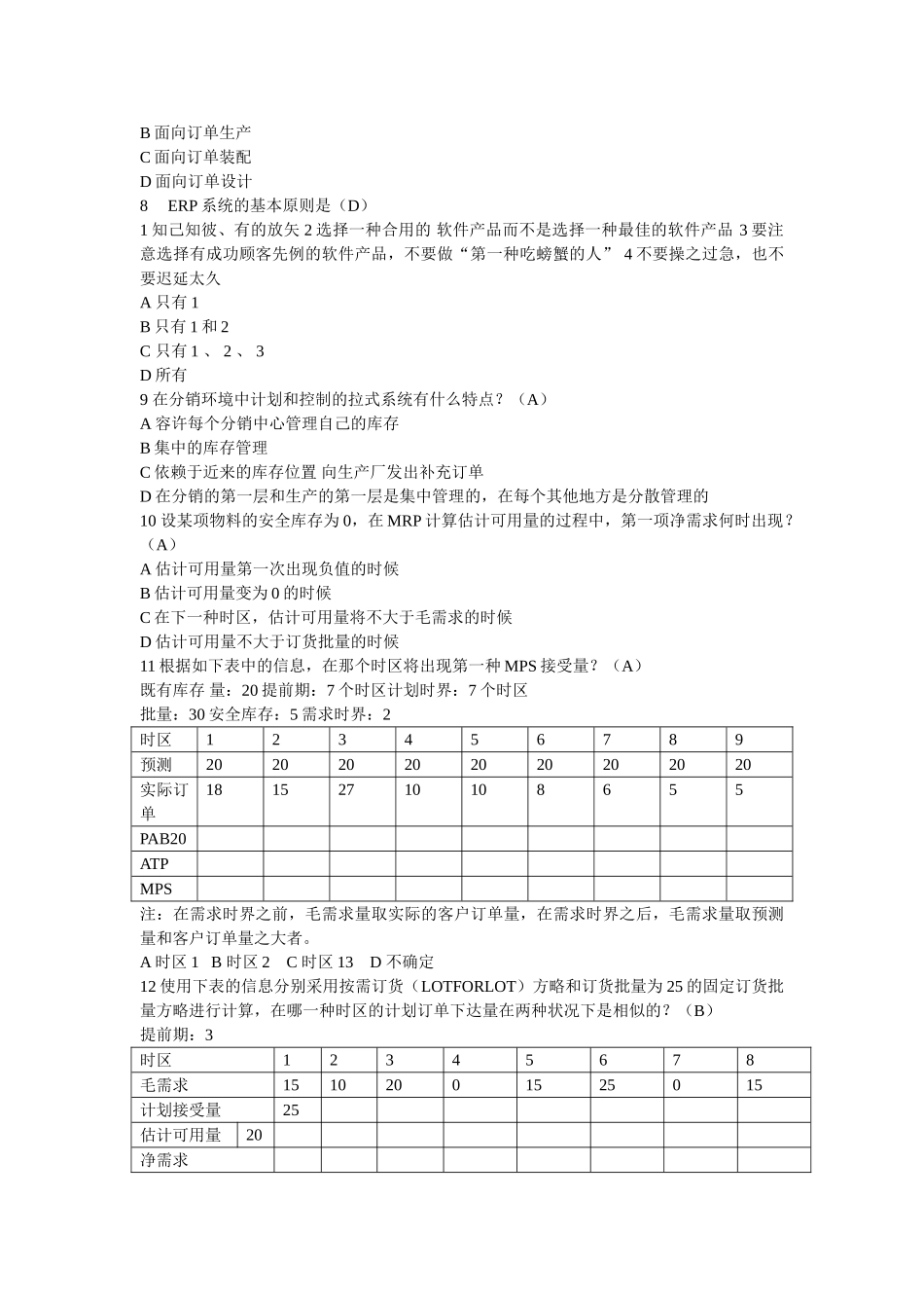 2025年ERP工程师笔试复习题_第2页