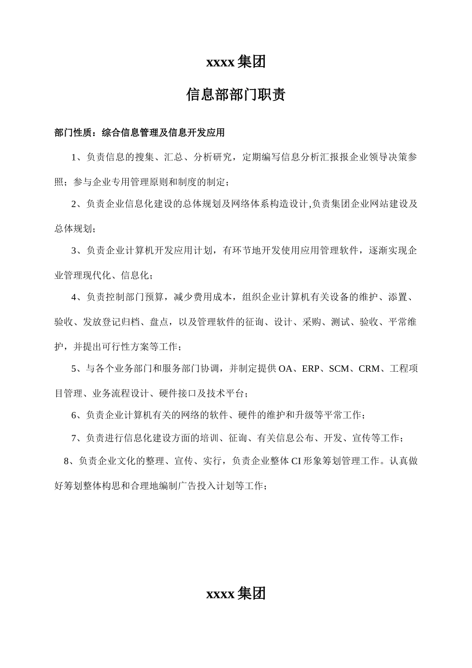 2025年集团信息部管理制度全套_第1页