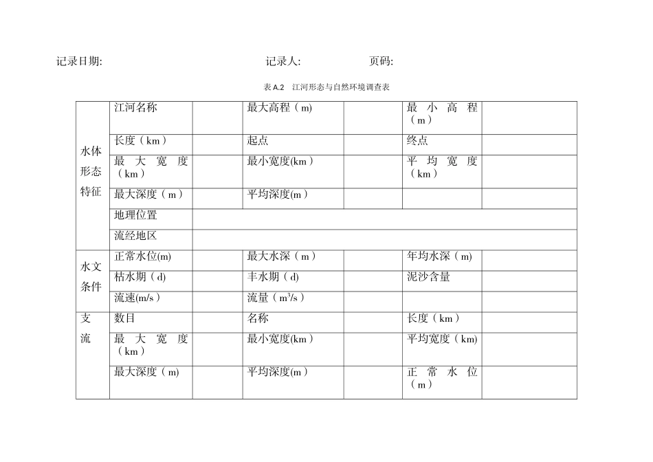 水生生物调查表汇总_第2页
