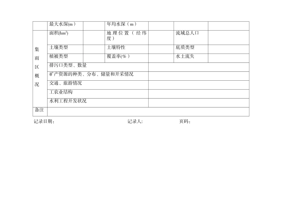 水生生物调查表汇总_第3页