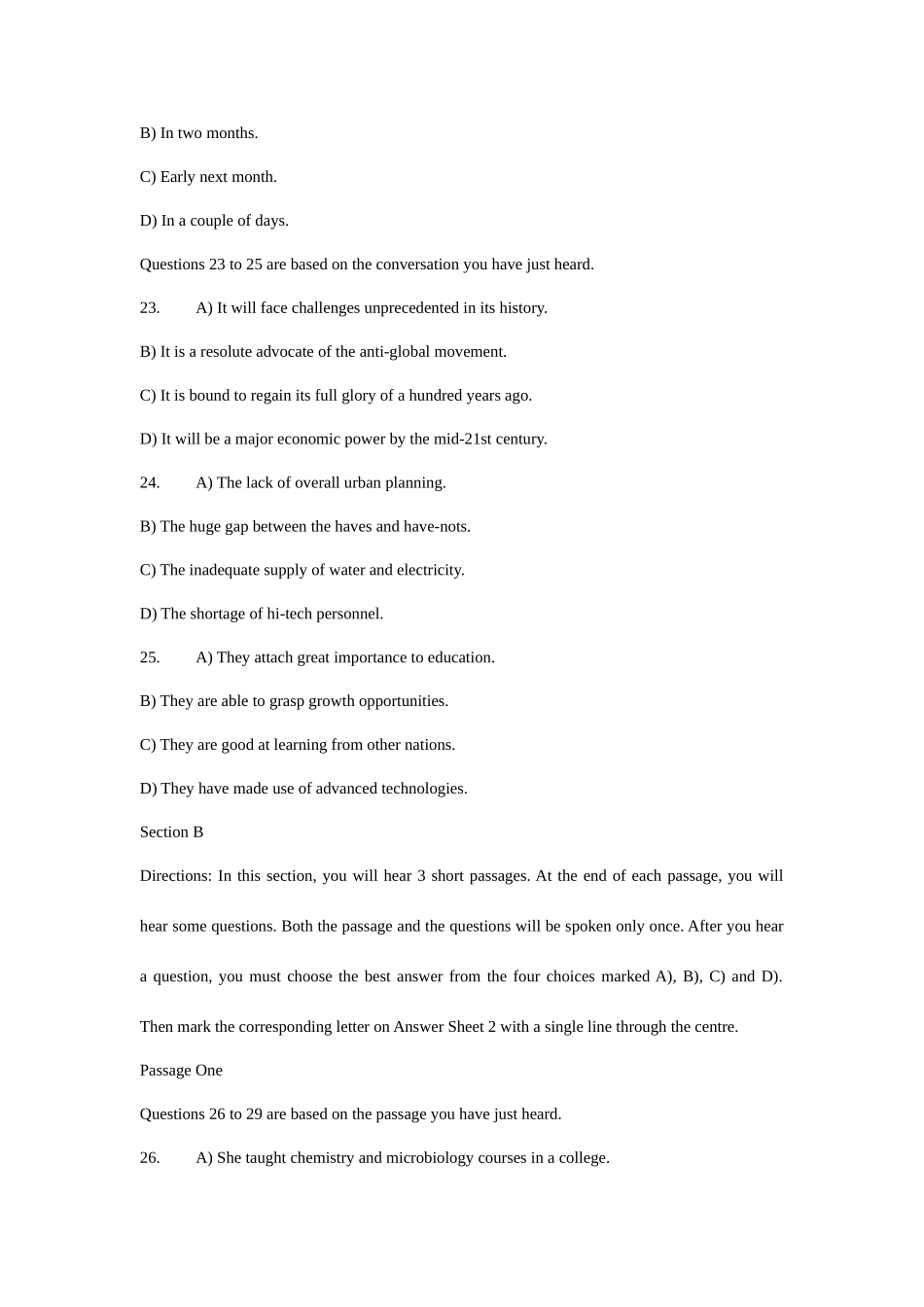 2025年12月六级听力试题及答案含原文_第3页