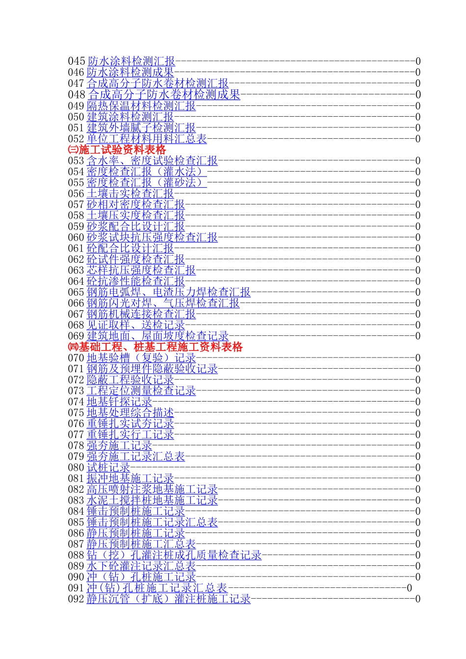 2025年工程施工技术档案资料填写全套范本_第2页