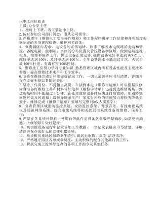 水电工岗位职责