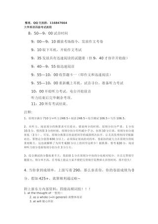 2025年12月大学英语四级考试时间流程及高频词汇短语汇总篇网校资料