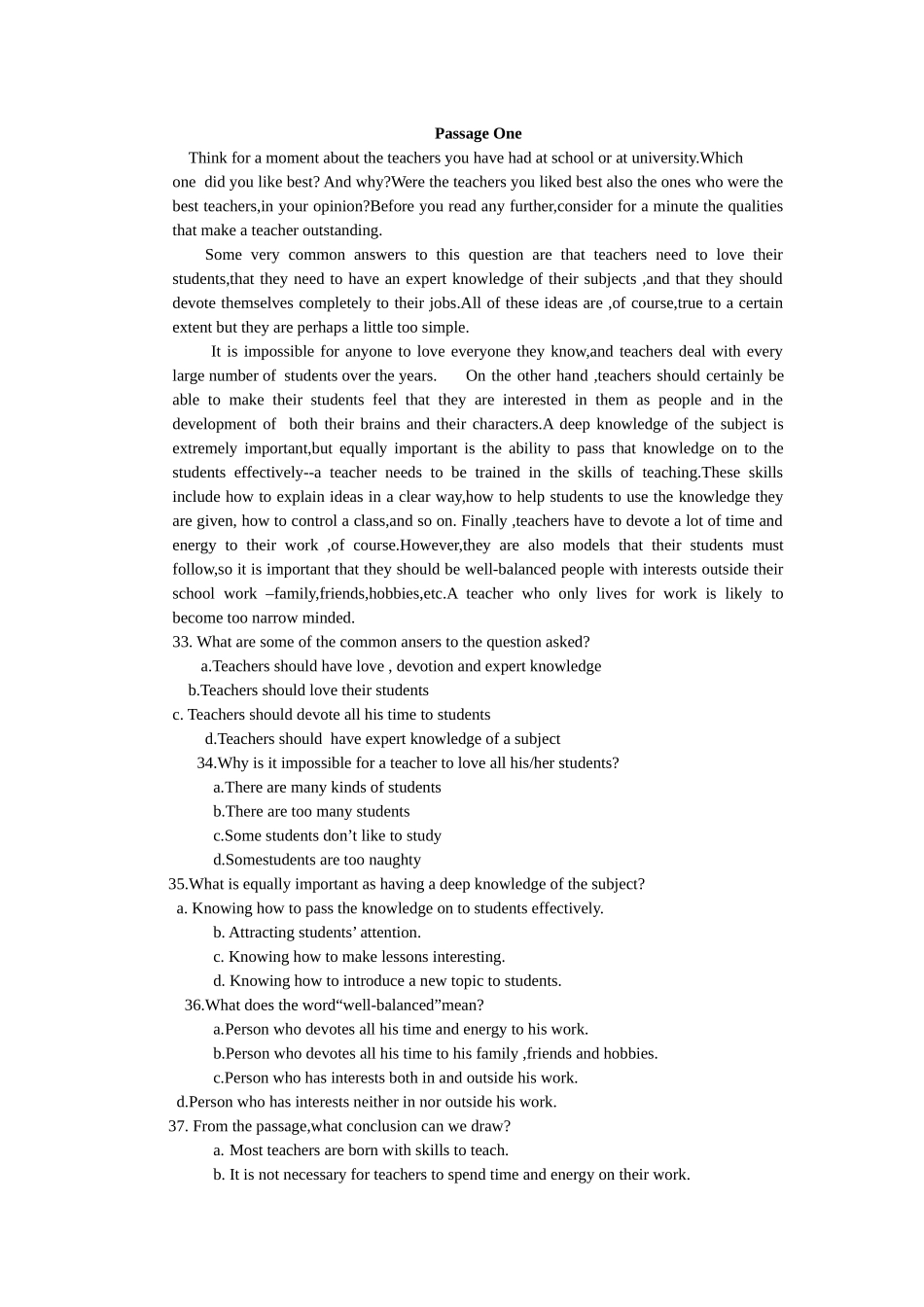 2025年山西广播电视大学开放英语英语专业入学综合英语测试题_第3页