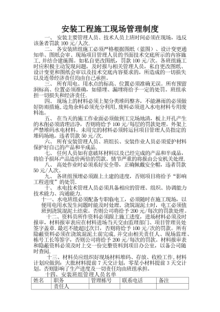 水电施工现场管理制度