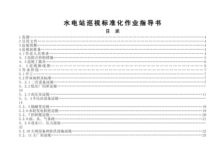 水电站巡视标准化作业指导书