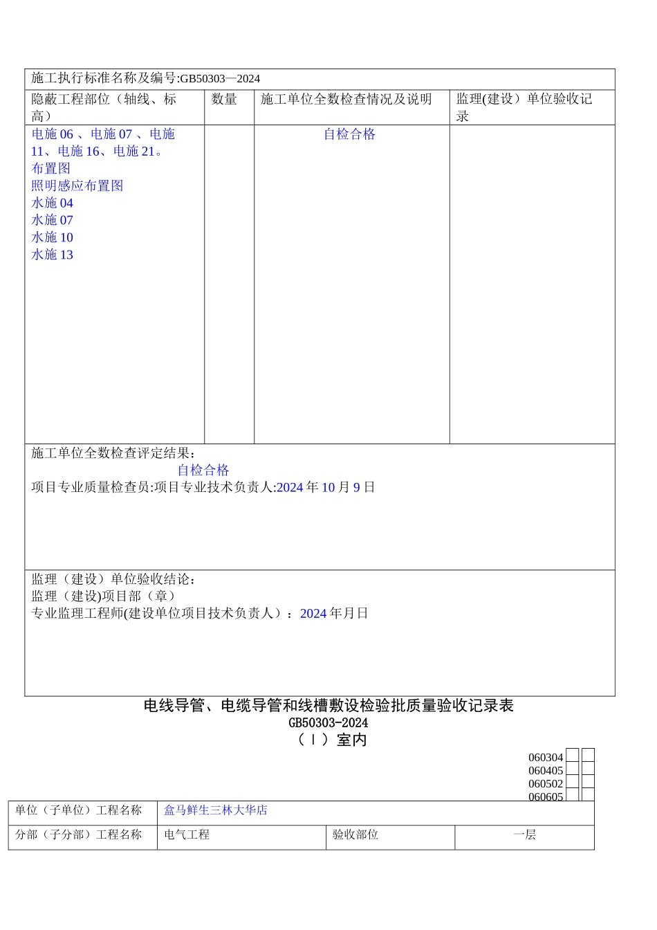 水电预埋导管--报验申请表_第2页
