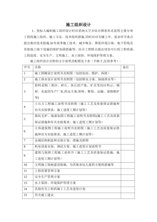 水系治理施工组织设计