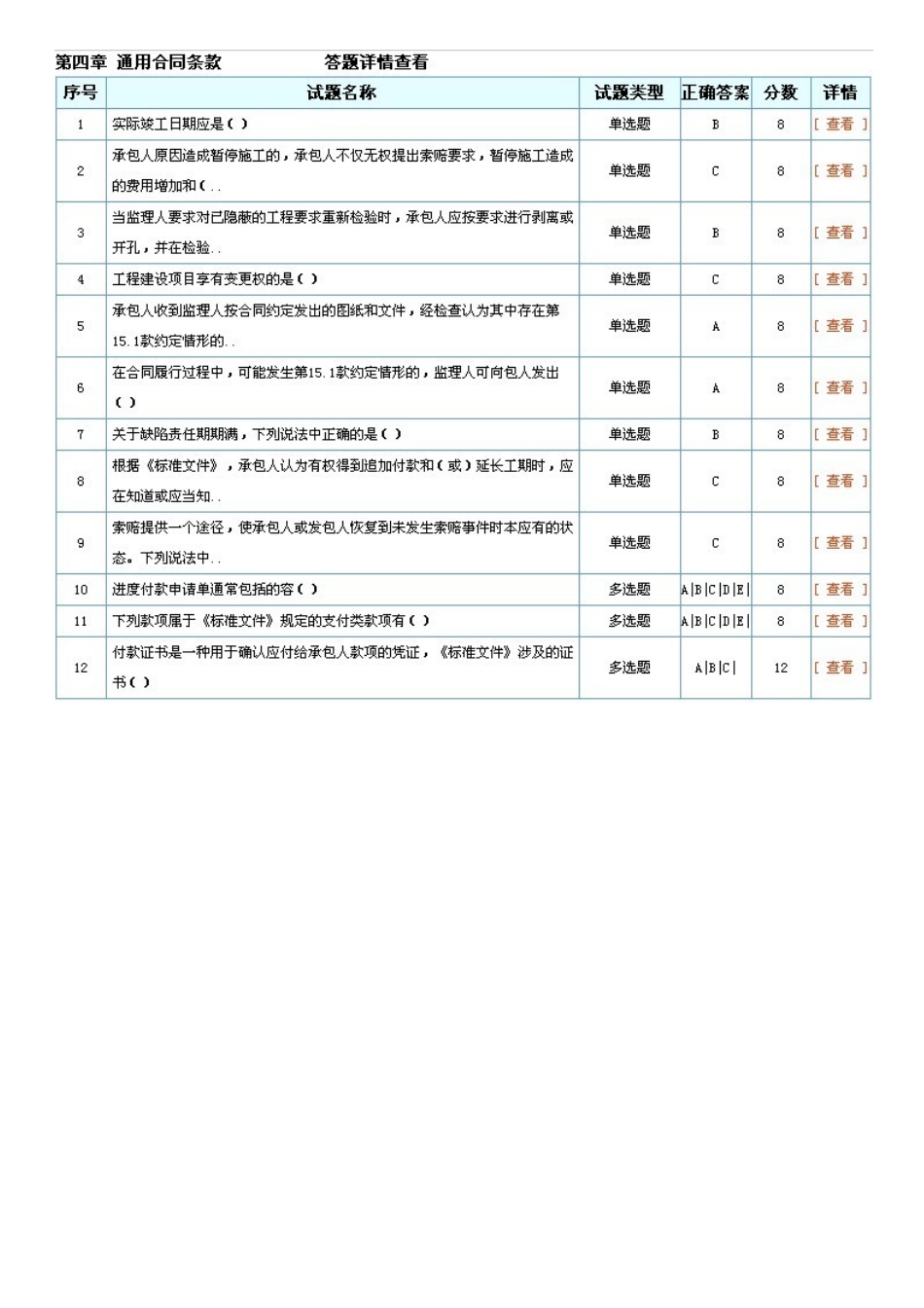 2025年度招标师继续教育标准施工招标文件解析通用条款考试答案_第3页