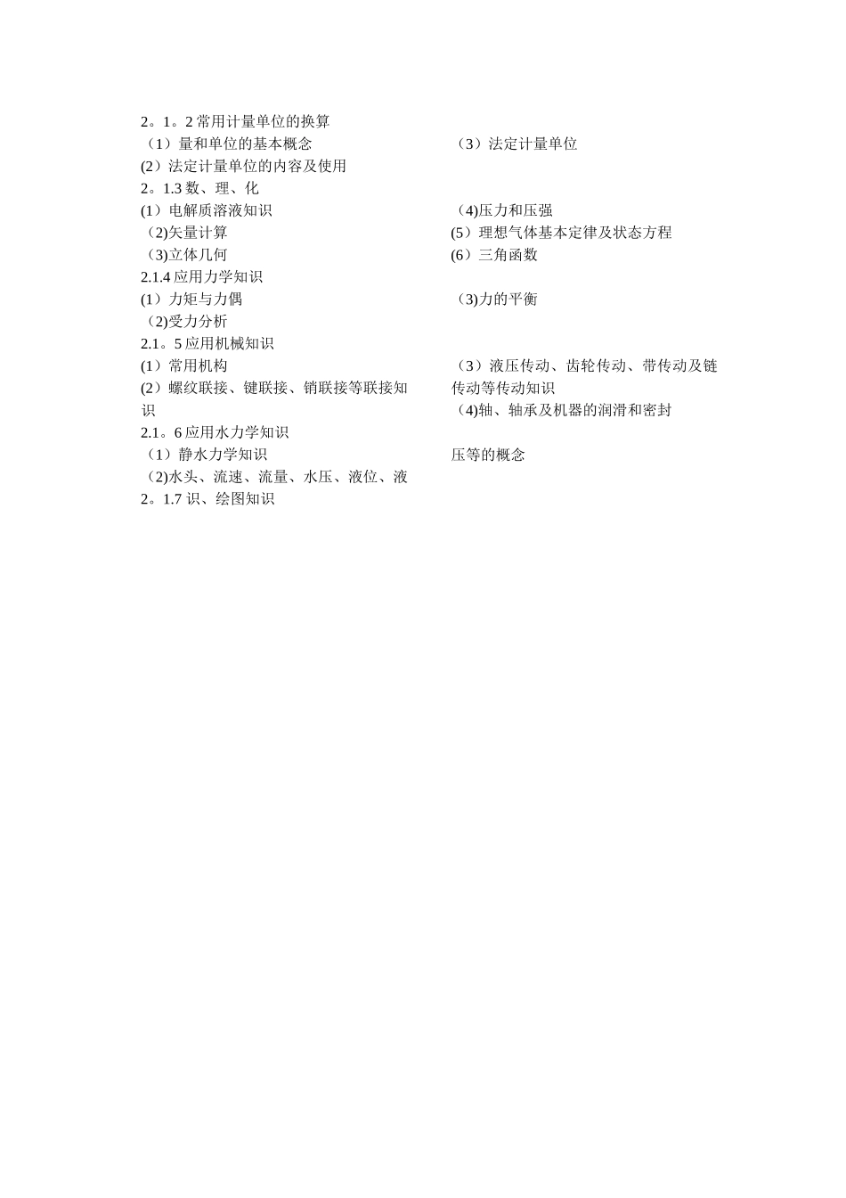 水轮发电机组值班员岗位培训标准_第3页