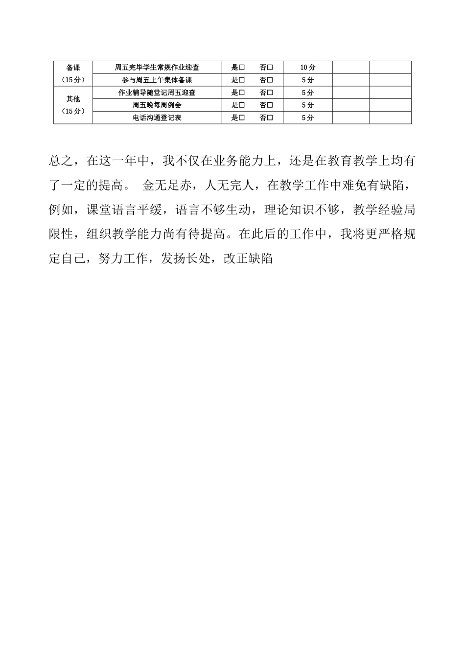 2025年教师考核表全文_第2页