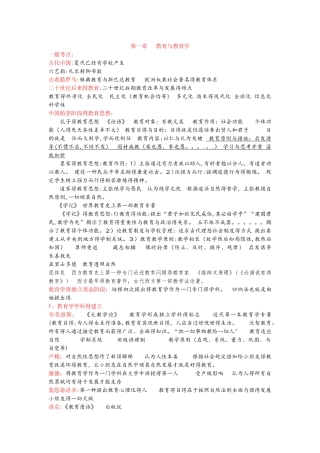 2025年特岗教师知识点总结