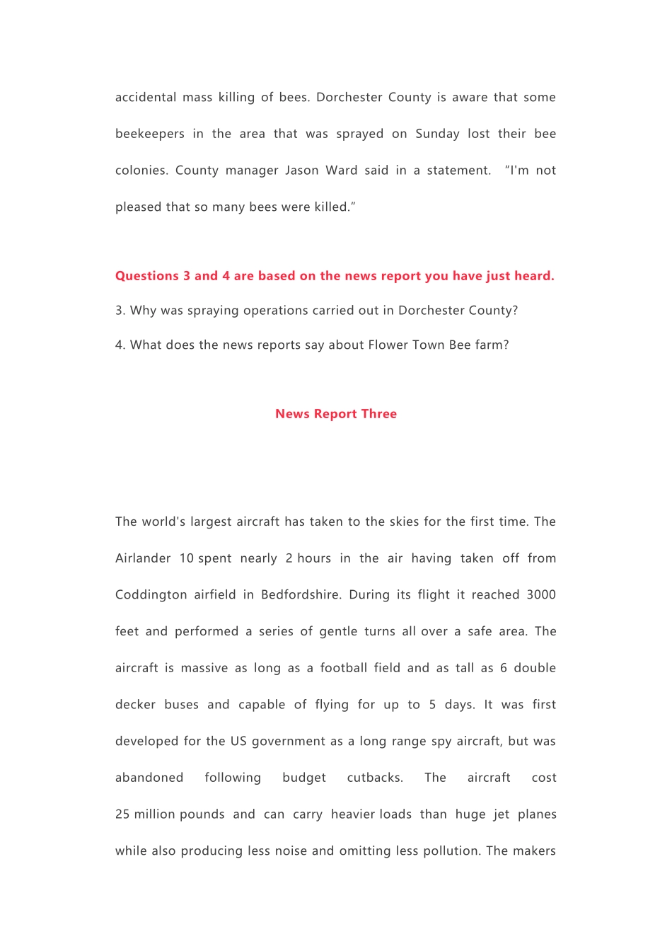 2025年6月英语四级详细参考答案全三套_第3页